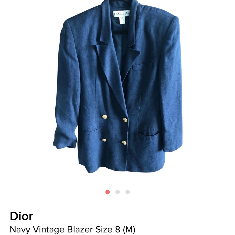 Vintage DIOR Navy Blazer - Picture 2 of 8